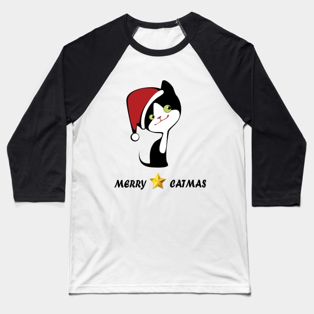 merry catmas Baseball T-Shirt by Abir's Store